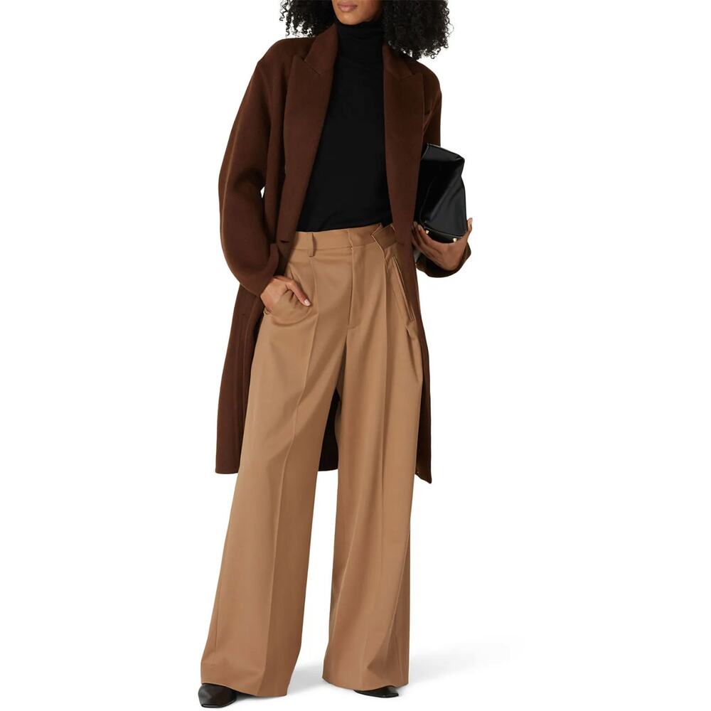 Vince. Brown Wool Oversized Coat